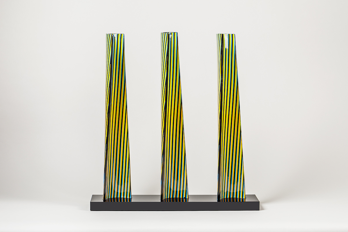 Carlos Cruz-Diez – Cromovela Tryptich 20, 2018 – Ceramica