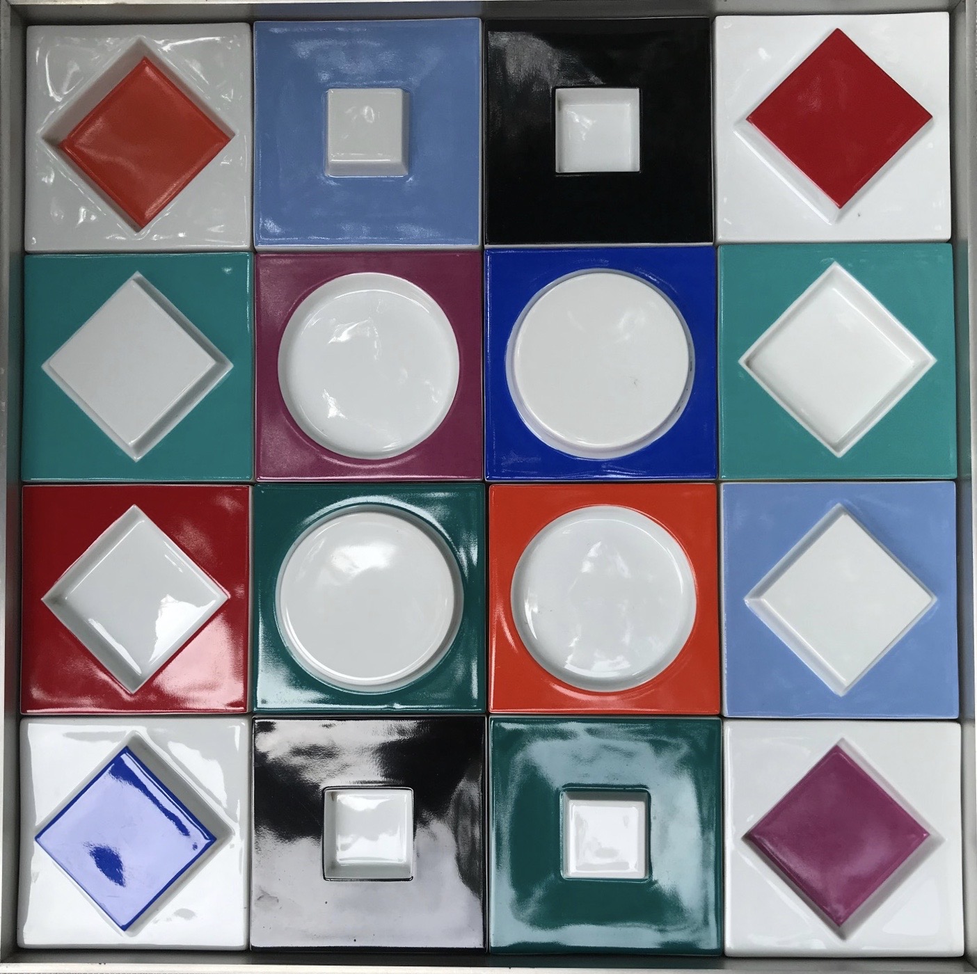 Victor Vasarely – Composition Caree Relief, 1970 – Ceramica