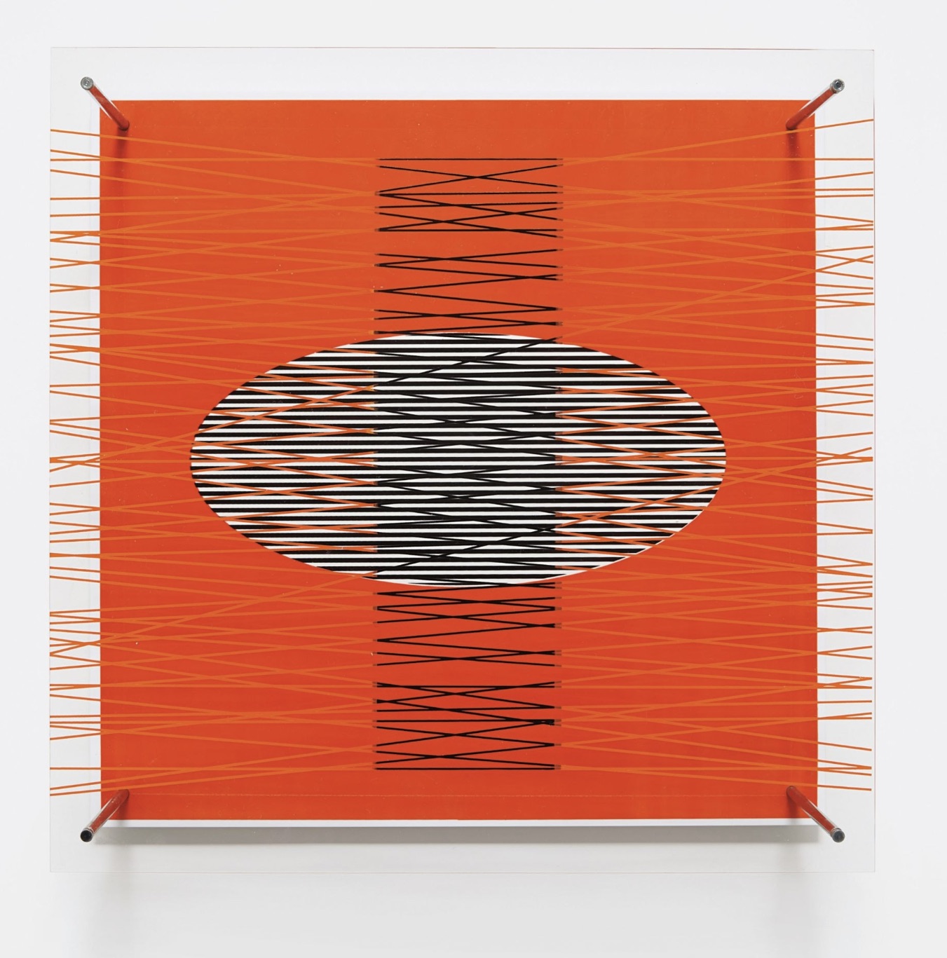 Rafael Jesus Soto – Óvalo en el rojo, 1979 – Mixed média