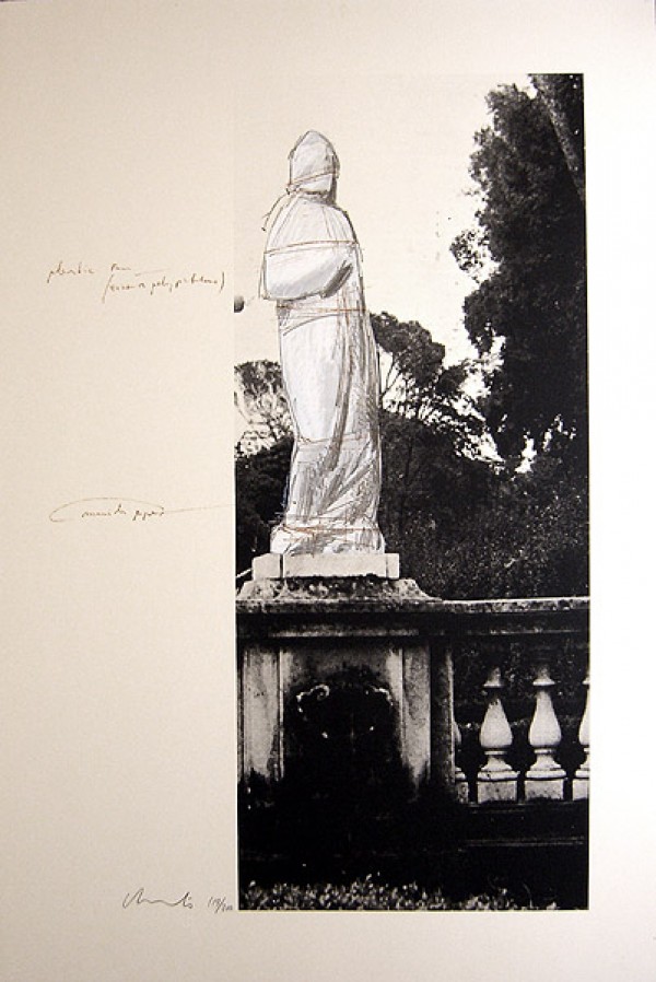 Javacheff Christo – Schweiz Verpackte Venus-Villa Borghese, 1974 – Lithographie