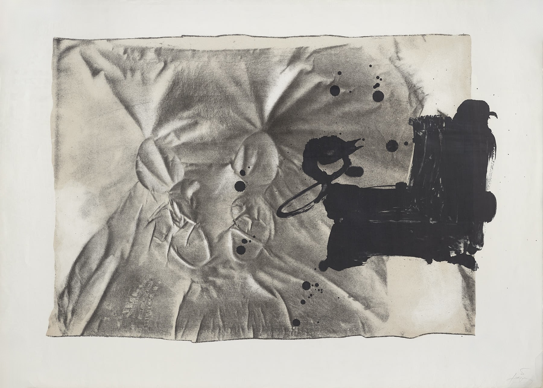 Antoni Tapies – Chaussures sur chaise, 1984 – Lithographie