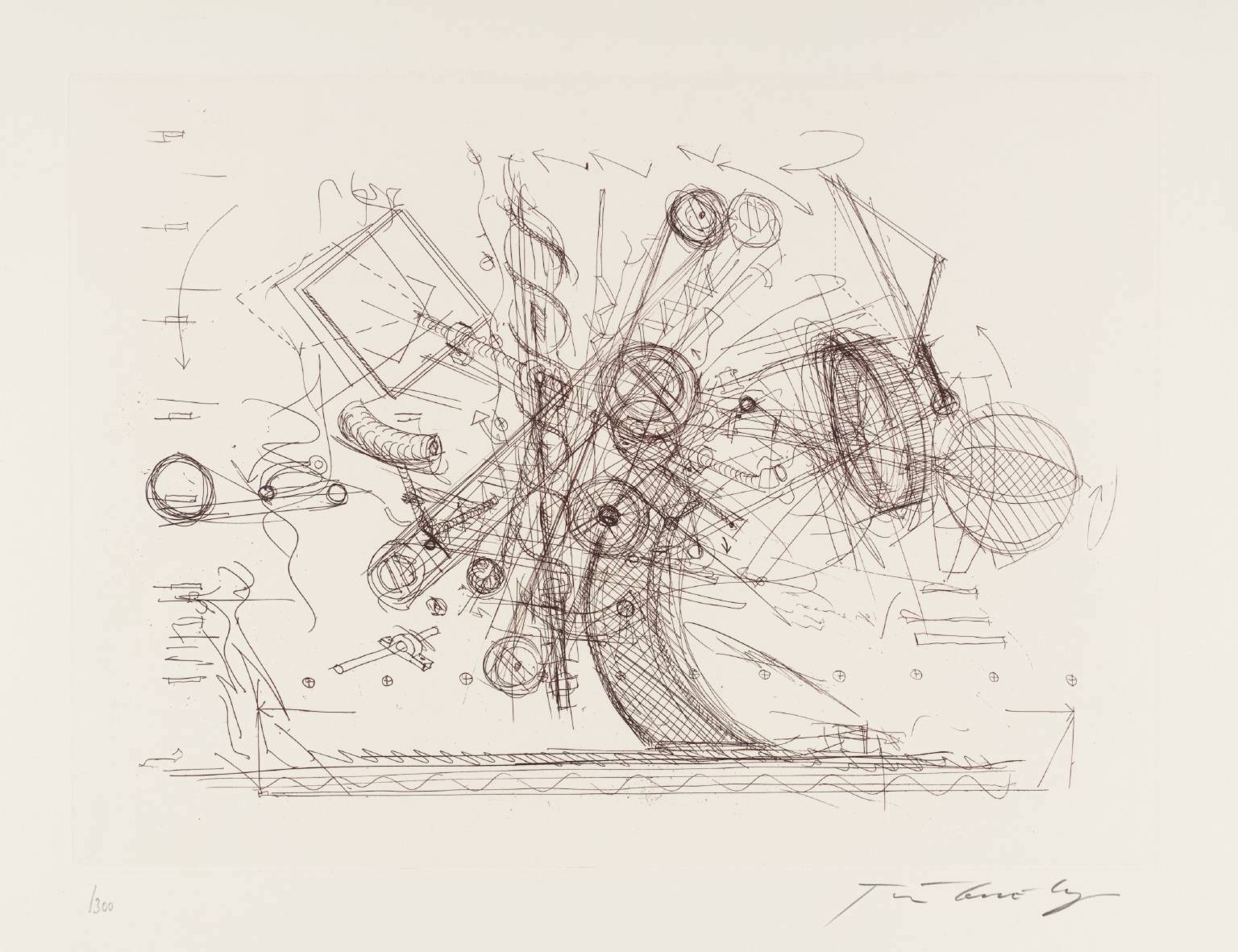 Jean Tinguely – Chaos I, 1973 – Aguafuerte
