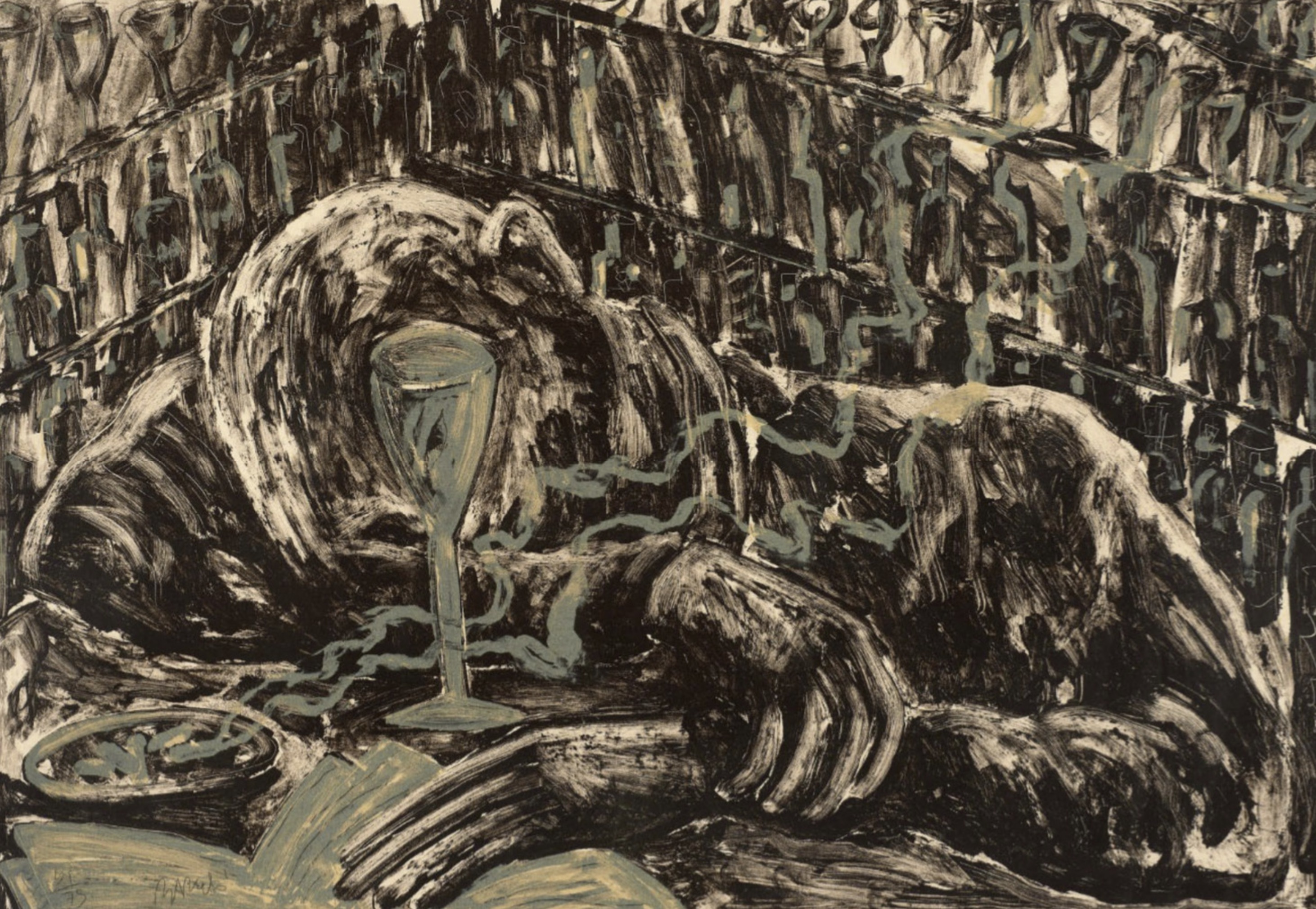 Miquel Barceló – Hombre Borracho En Un Bar 1, 1983 – Lithograph