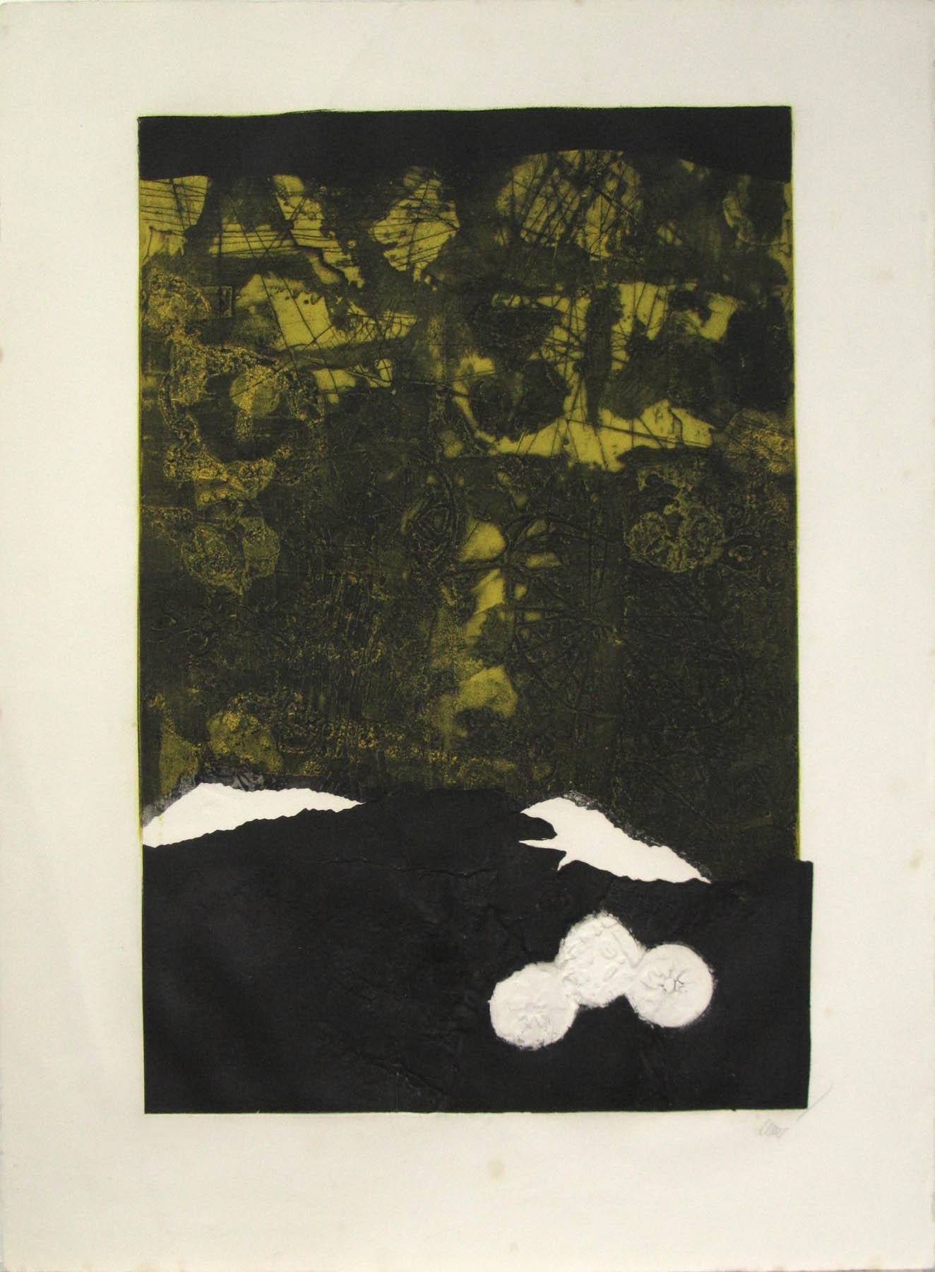 Antoni Clave – En noir et jaune, 1969 – Técnica mixta