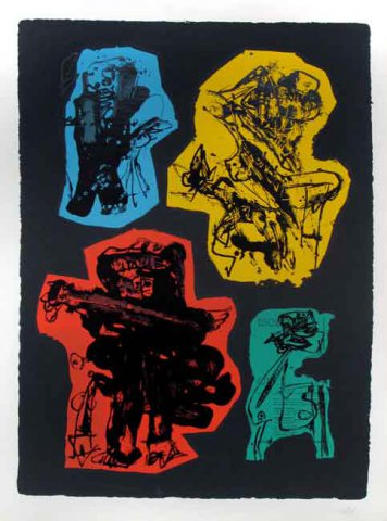 Antonio Saura – Tu Cabello Es Amarillo, 1962 – Serigraph