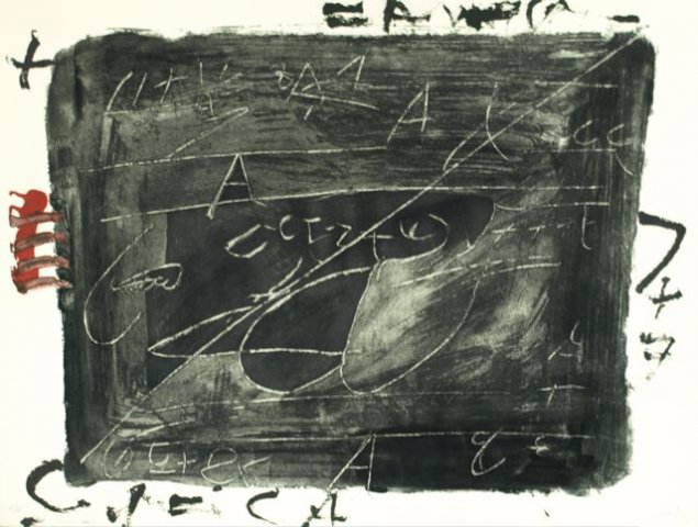 Antoni Tapies – Esgriafats Damunt Negre 2, 1976 – Radierung