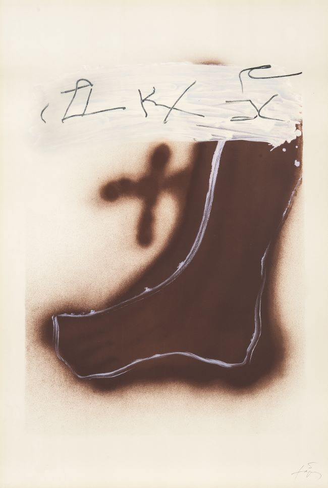 Antoni Tapies – Pied Marron, 1984 – Lithograph