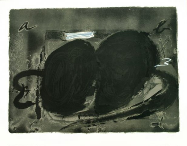 Antoni Tapies – Deux Trous 1, 1984 – Lithographie