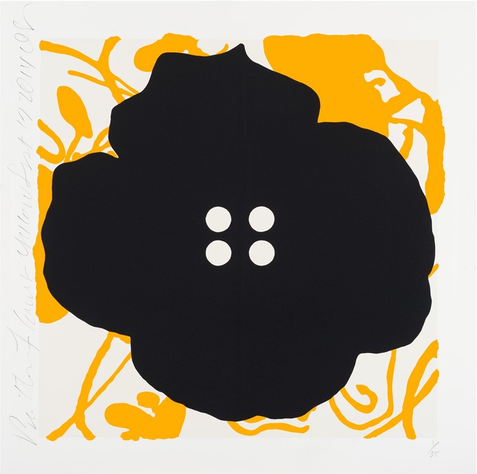 Donald Sultan – Button flower yellow, Sept 17, 2014, 2014 – Sérigraphie/Silkscreen