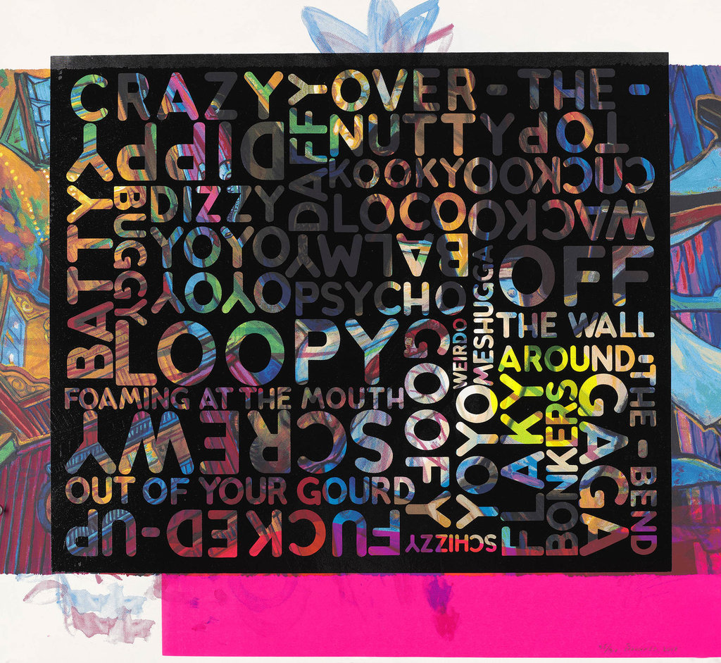 Mel Bochner – Crazy (With background Noise), 2018 – Screen-print