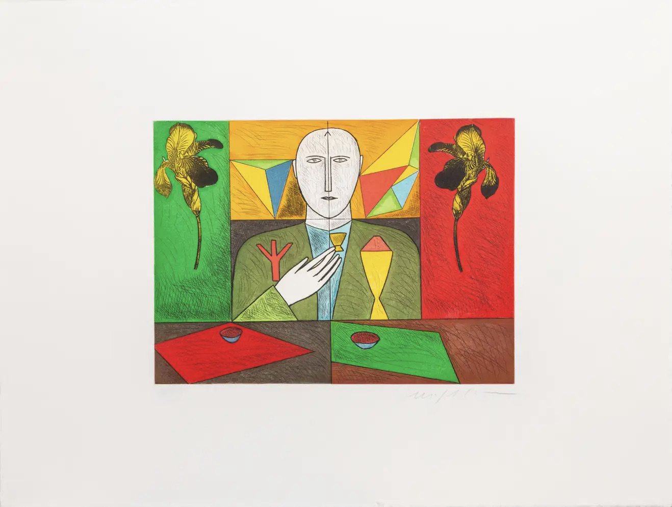 Mimmo Paladino – Mathematico 5, 2001 – Gravure à l'eau-forte