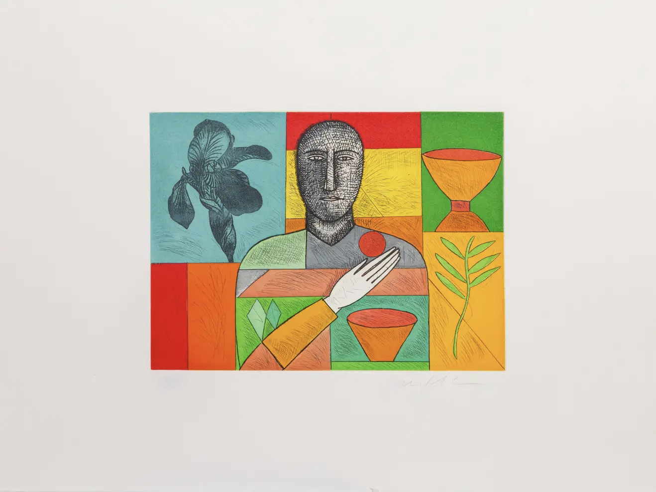 Mimmo Paladino – Mathematico 4, 2001 – Grabado Aguatinta