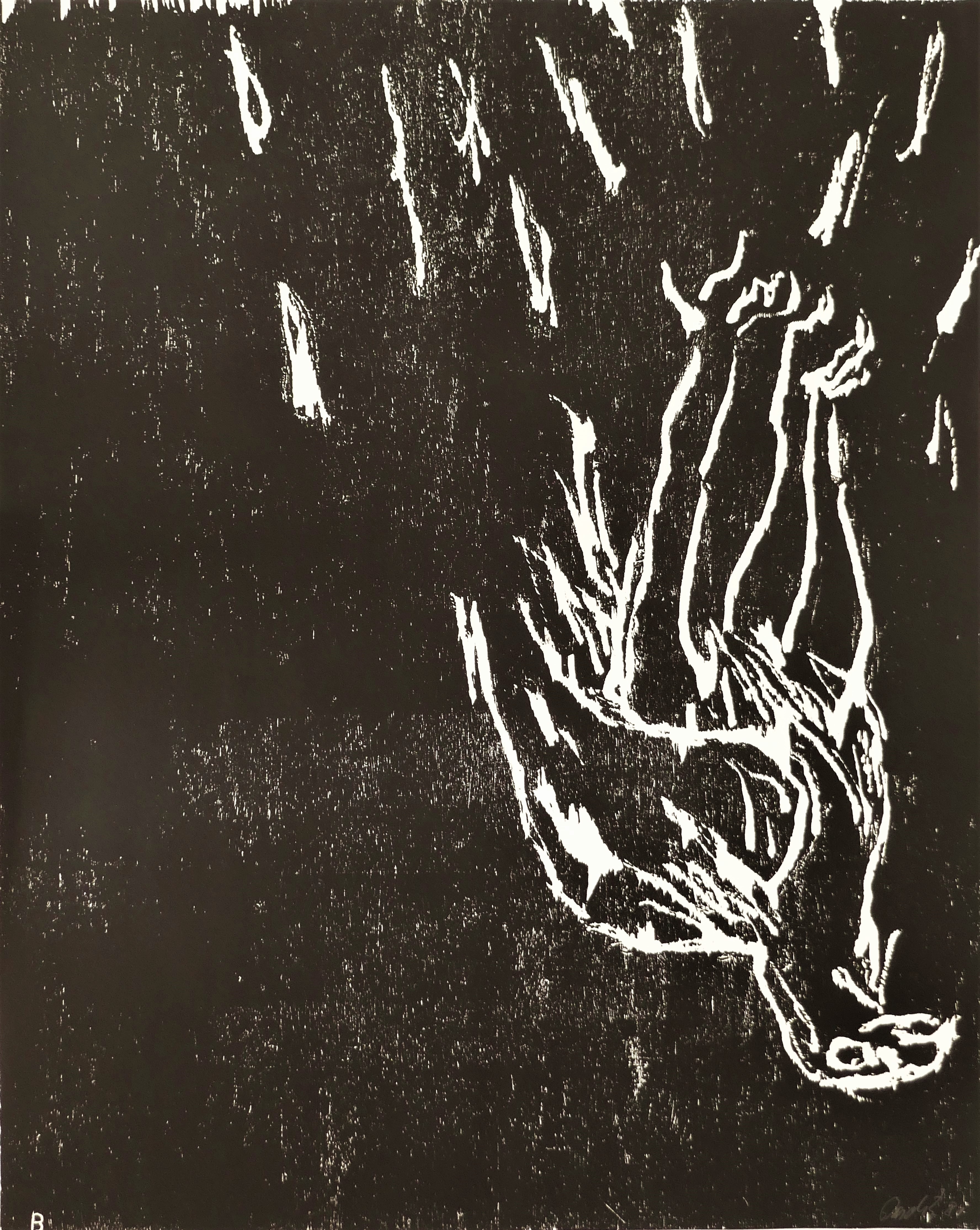 Georg Baselitz – Adler (Eagle) 1, 1981 – Xylographie