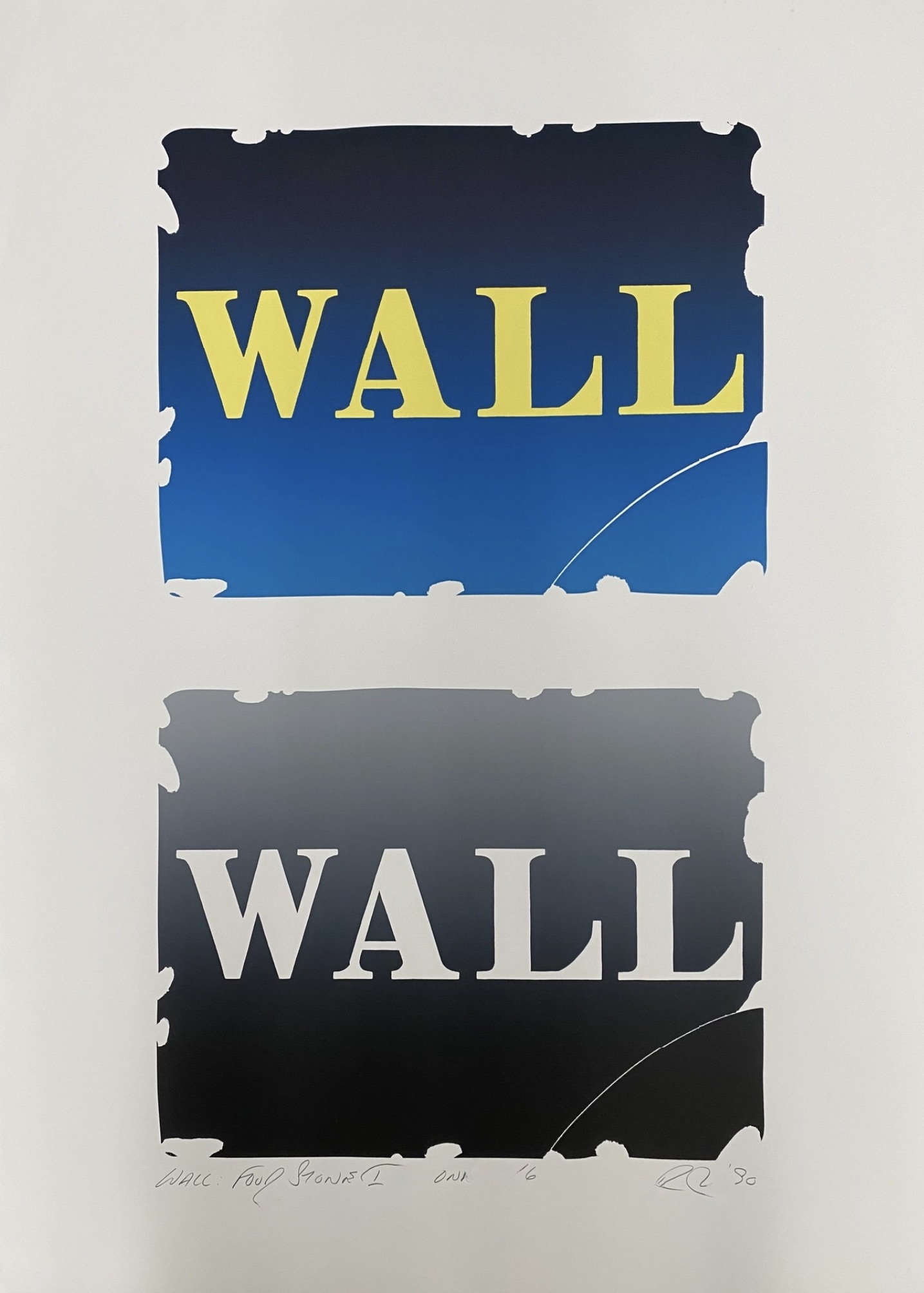 Robert Indiana – Wall: Four Stones I - One, 1990 – Litografía