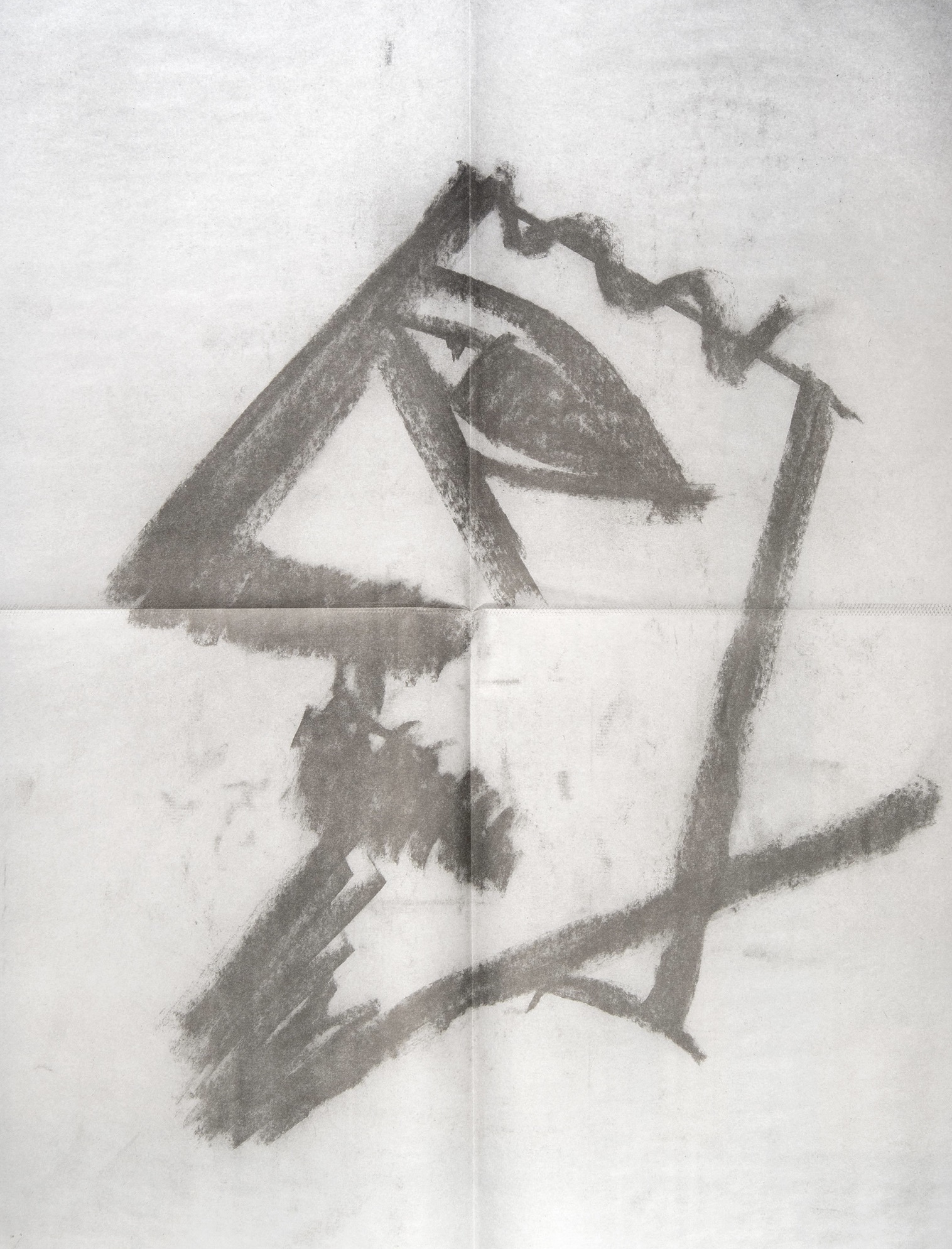 Joe Bradley – Untitled (Angular Face), 2014 – Ink