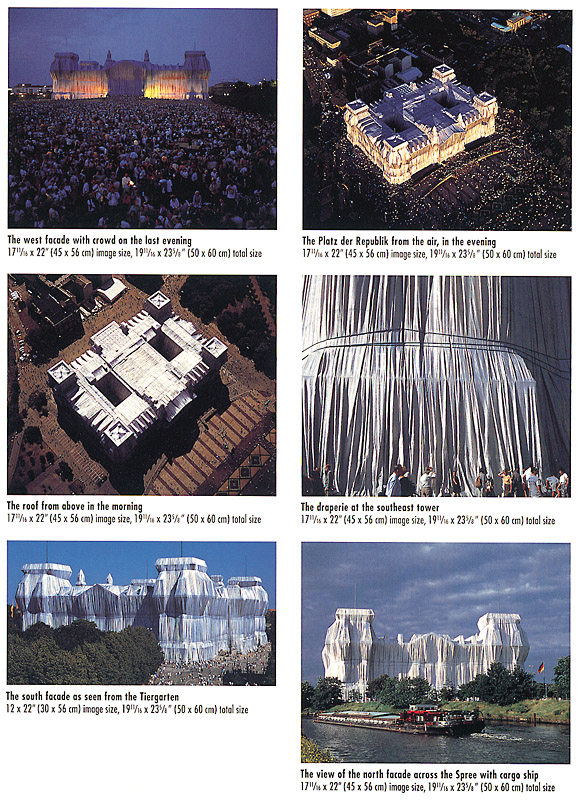 Javacheff Christo – Reichstag Mappe II, 6 Blatt, 1990–2000 – Foto