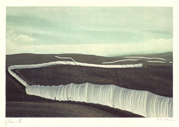 Javacheff Christo – Running Fence, California, 1976 – Screen-print