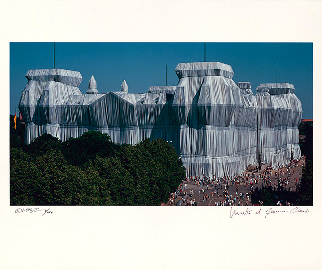 Javacheff Christo – Reichstag Mappe II, Südfassade, 1995 – Foto