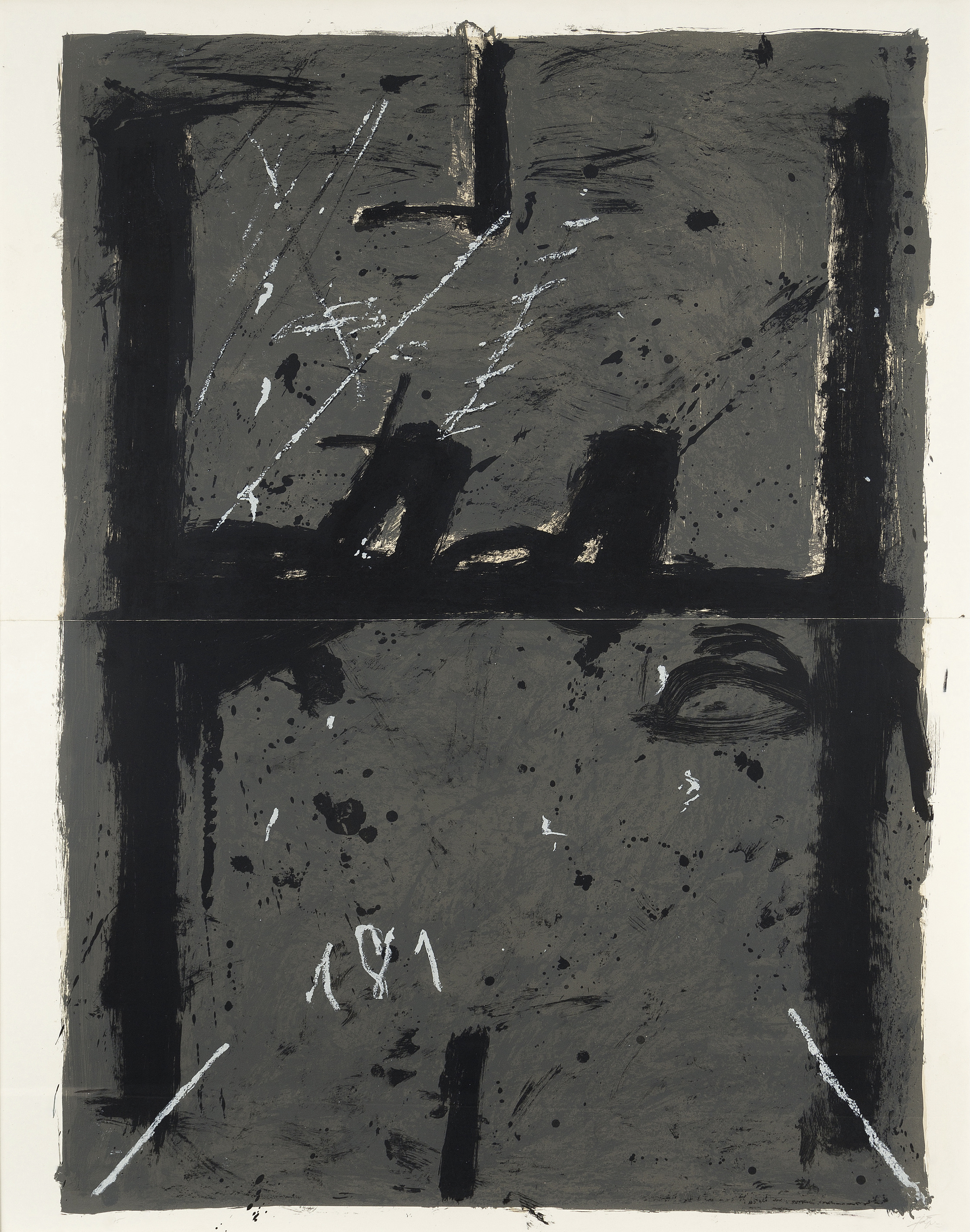 Antoni Tapies – La Grande Grise, 1968 – Lithographie