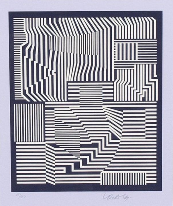 Victor Vasarely – Broey Neg – Serigrafía