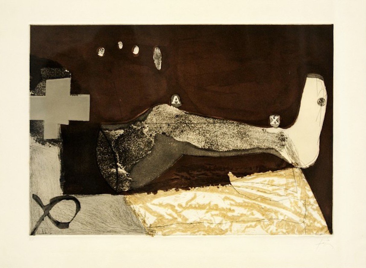 Antoni Tapies – La cama, 1975 – Etching