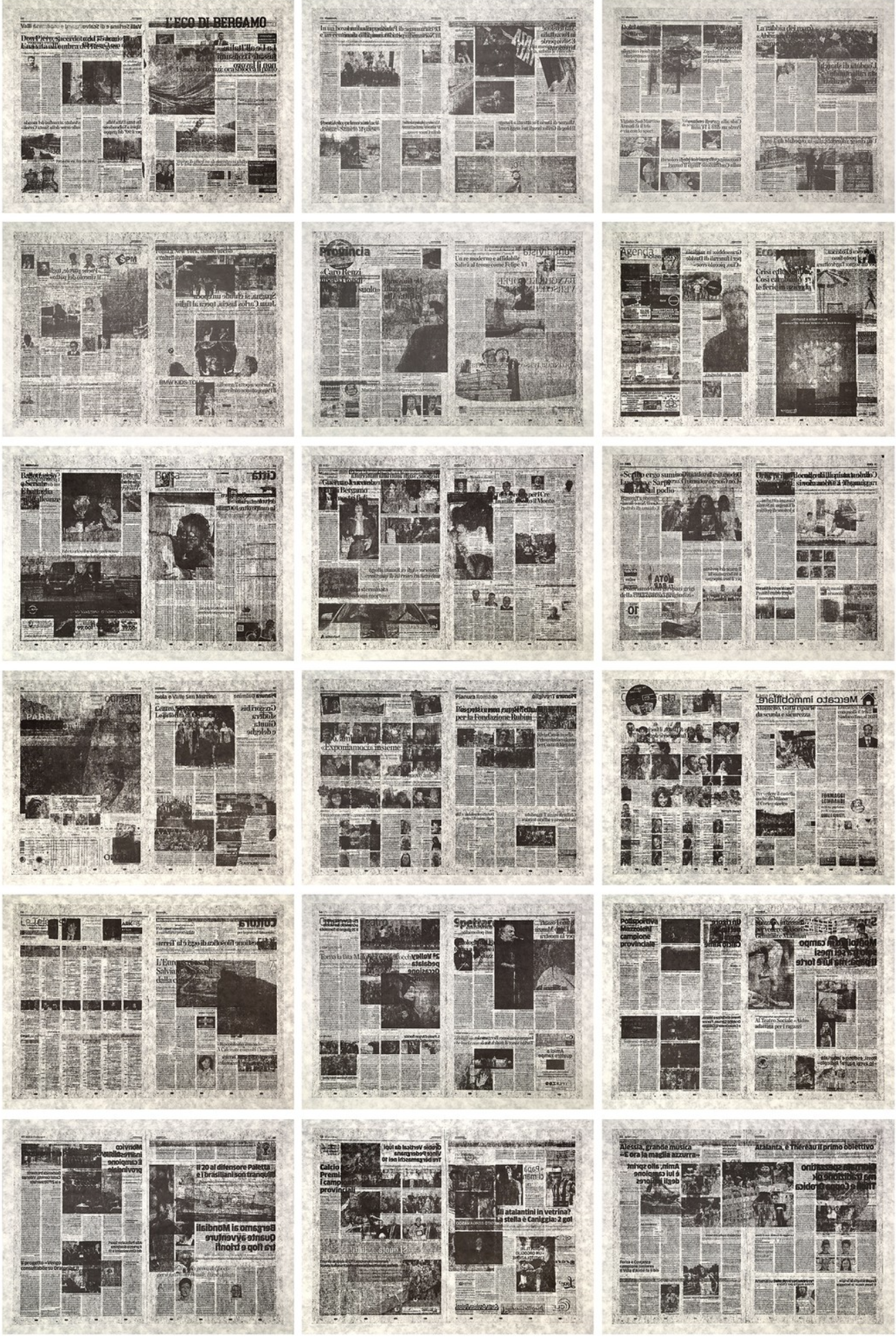 Jacob Kassay – L'eco di Bergamo, 2014 – Lithograph