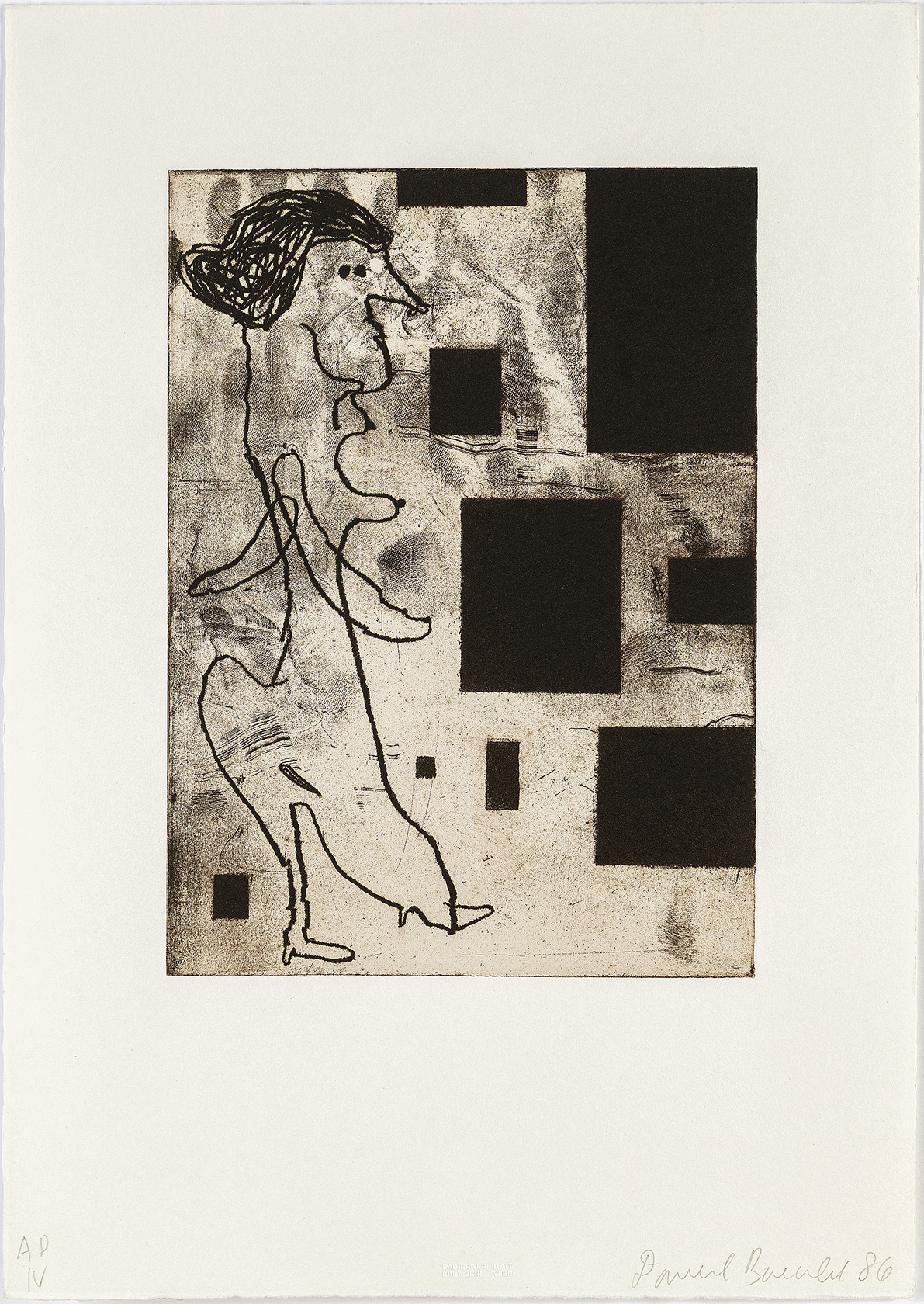 Donald Baechler – Family I, 1986 – Gravure