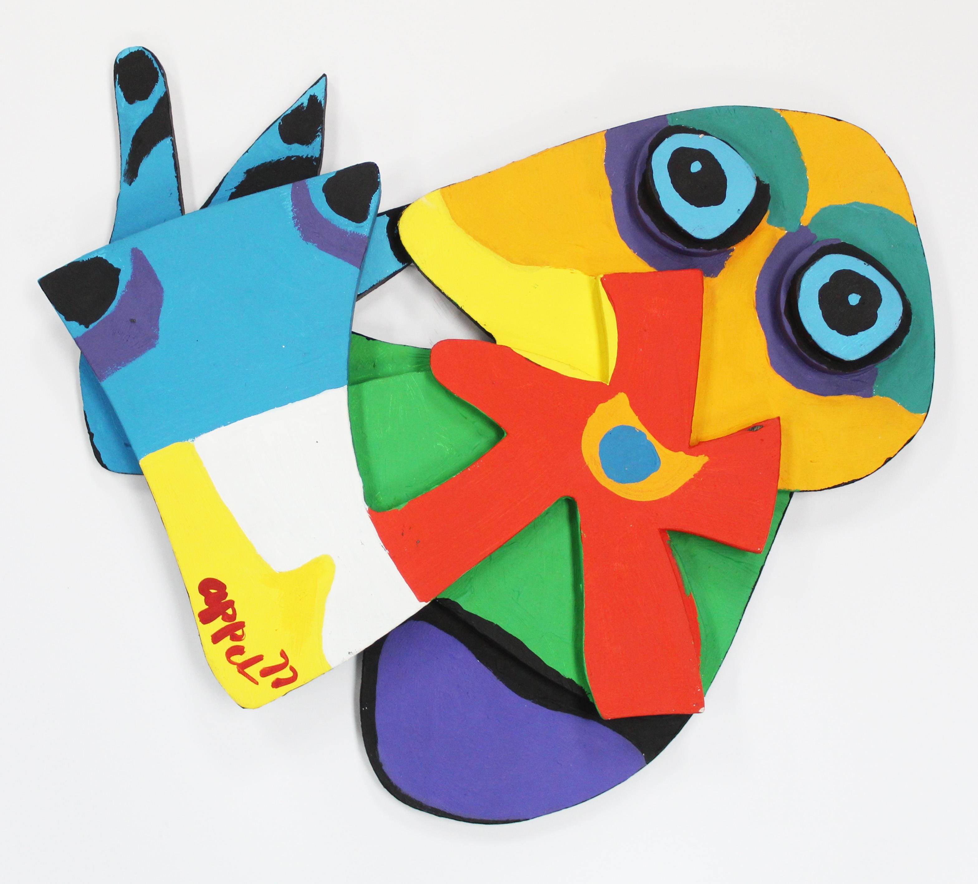 Karel Appel – Flower with Blue Eyes, 1977 – Madera