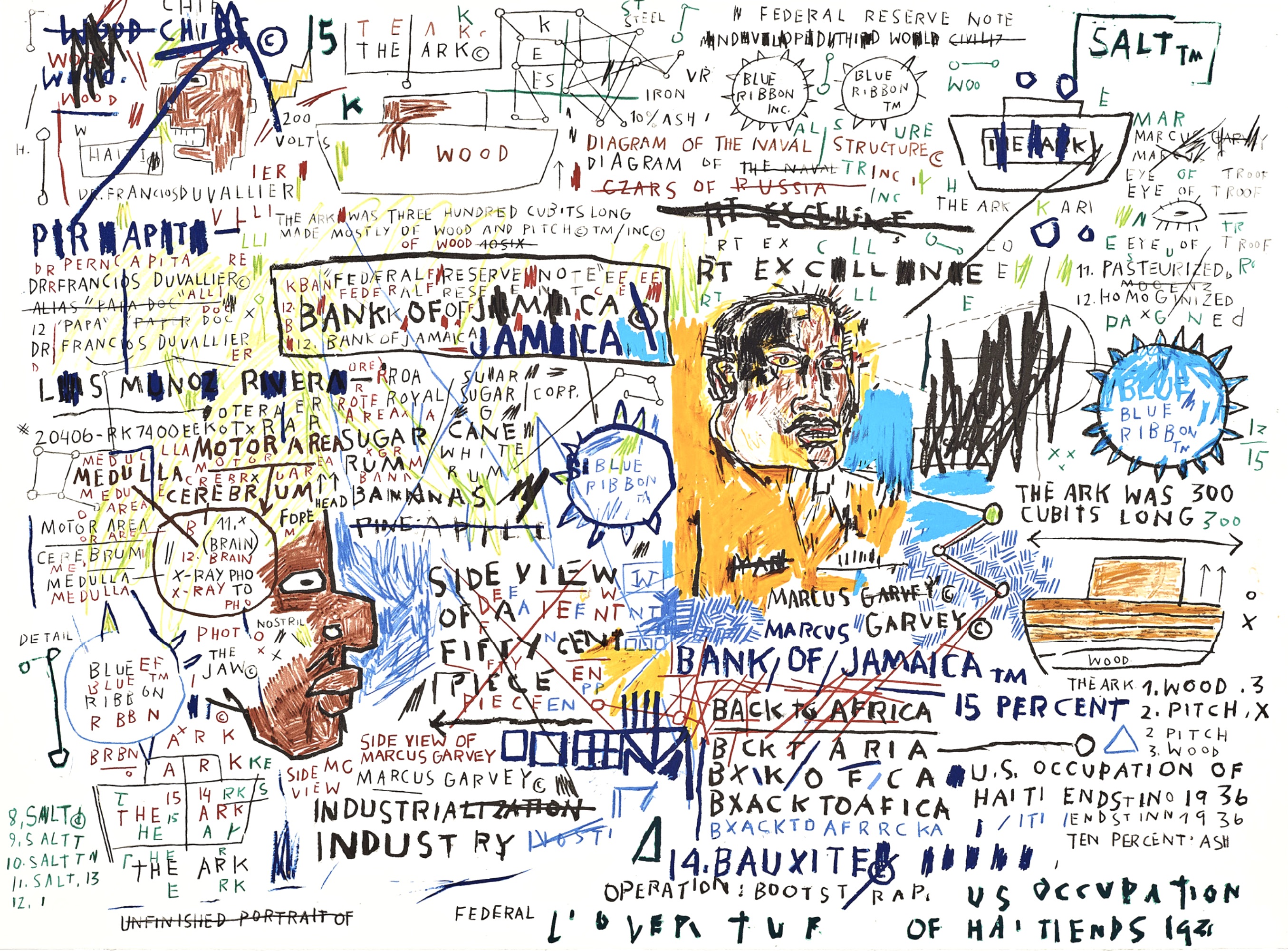 Jean-Michel Basquiat – 50 Cent Piece, 1982-83/2020 – Screen-print