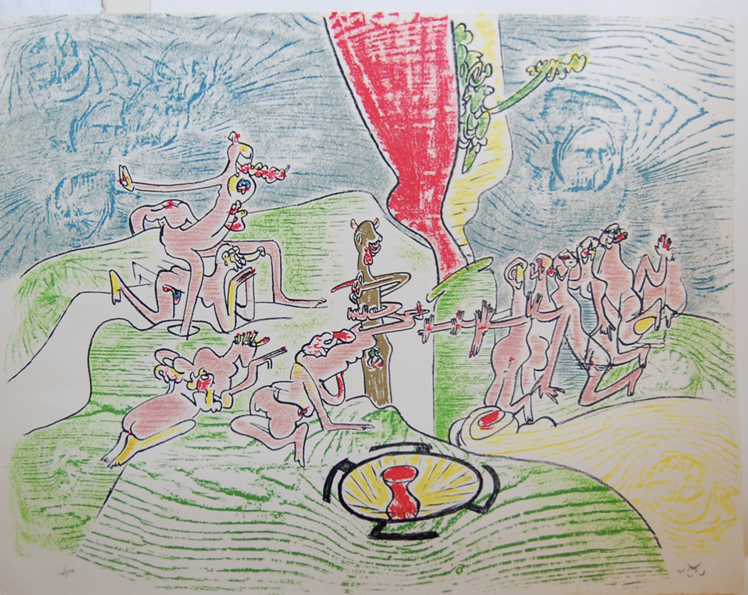 Roberto Matta – Or dur or aison, 1971 – Litografía