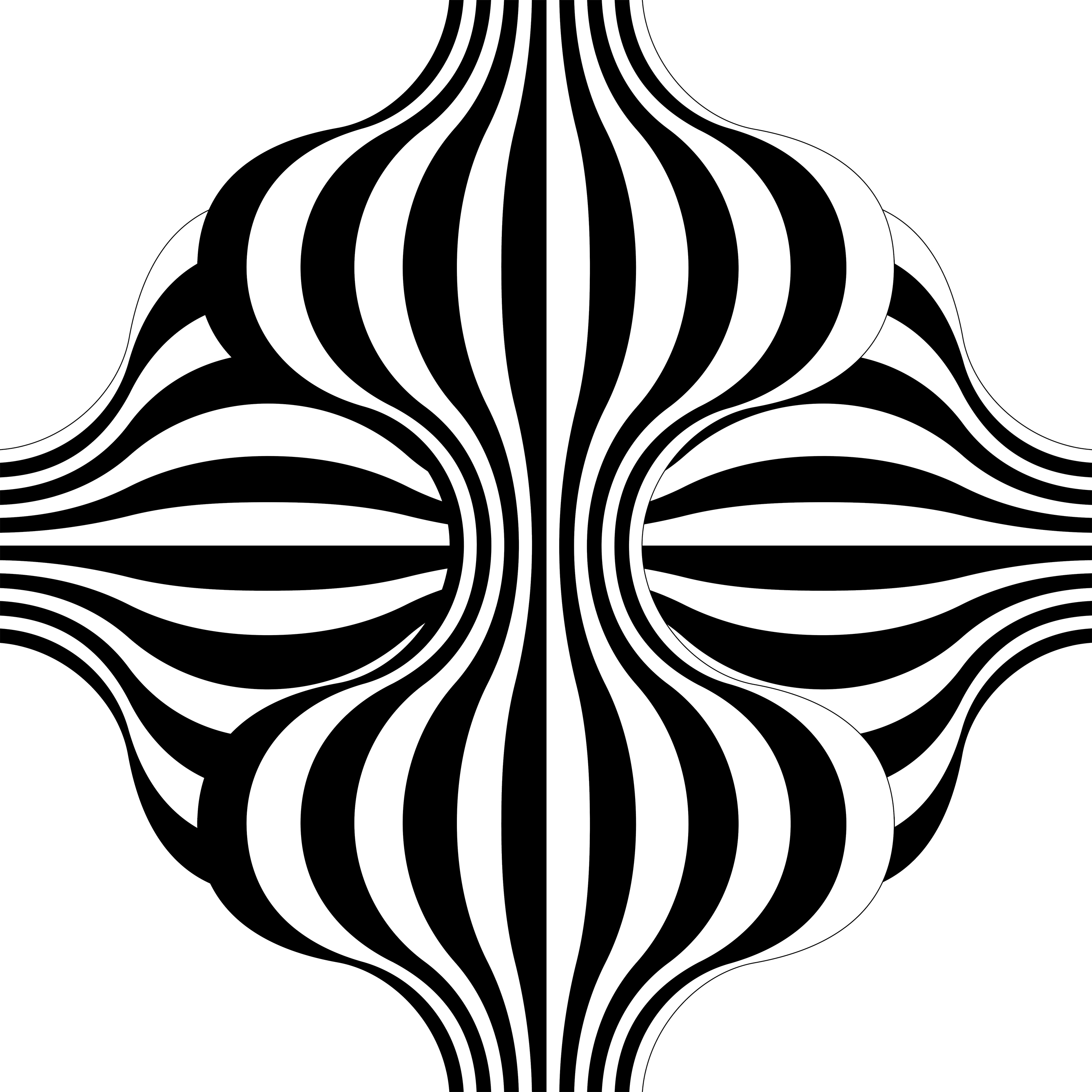 Julio Le Parc – Larga marcha, 4 bifurcaciones, 3 (black and white), 2021 – Lithographie