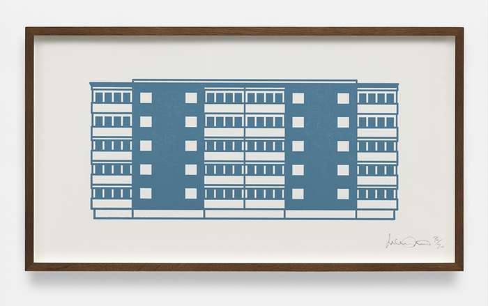 Julian Opie – Apartment 1, 2021 – Houtsnede