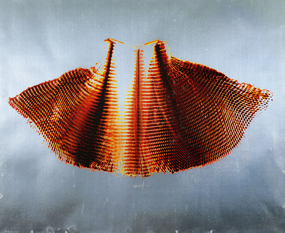 Heinz Mack – Silberflügel, Roter Fächer, 1973 – Zeefdruk