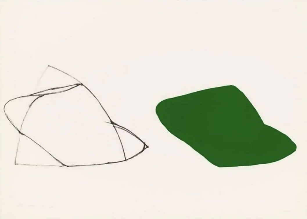 Joel Shapiro – Untitled (Double Green), 1980 – Lithograph