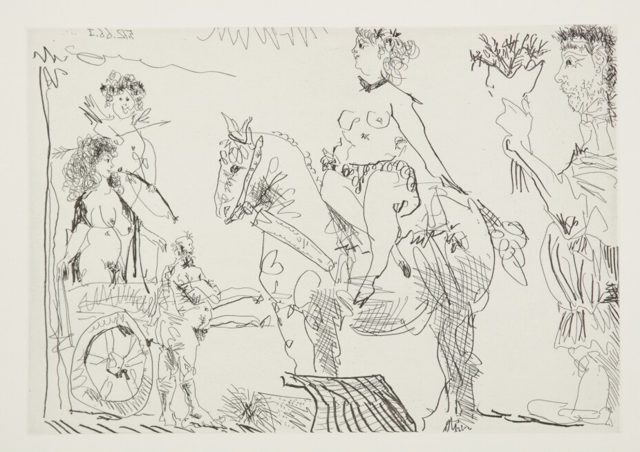 Pablo Picasso – Le Cocu magnifique, 1968 – Aguafuerte