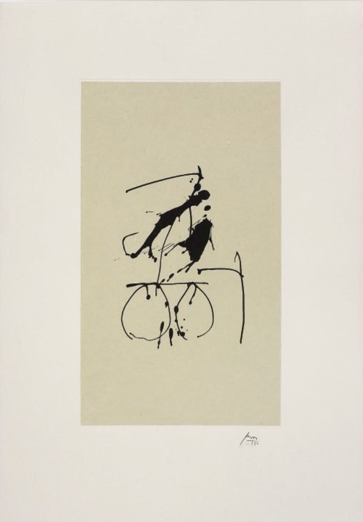 Robert Motherwell – Untitled B423 (from Octavio Paz suit), 1988 – Lithographie