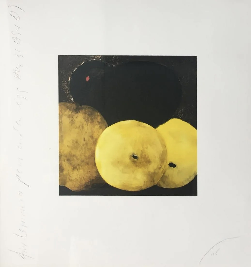 Donald Sultan – Five Lemons a Pear and an Egg, 1994 – Sérigraphie