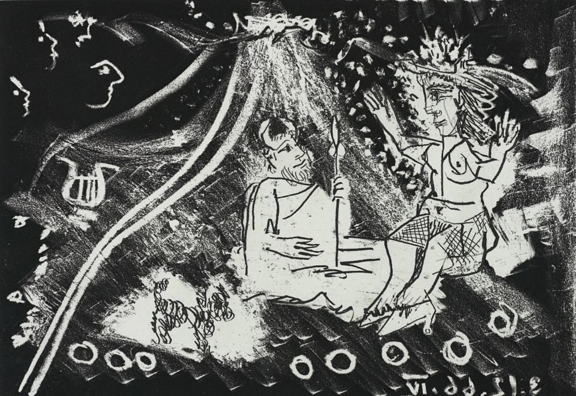Pablo Picasso – Le Cocu Magnifique (noir), 1966 – Radierung und Aquatinta