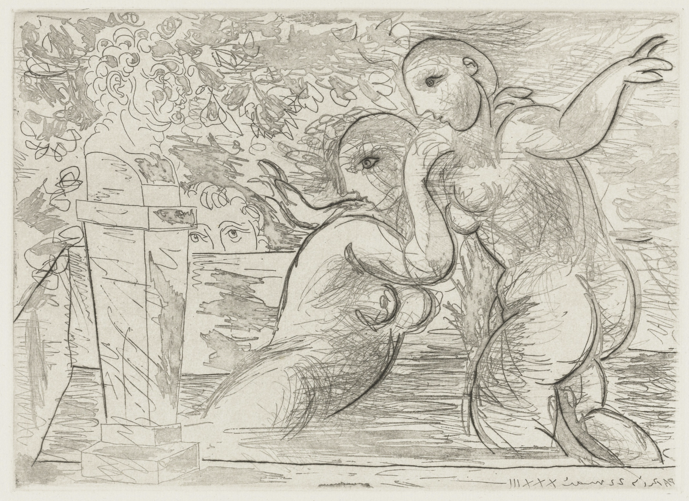 Pablo Picasso – Les Baigneuses Surprises, from La Suite Vollard, 1933 – Etching