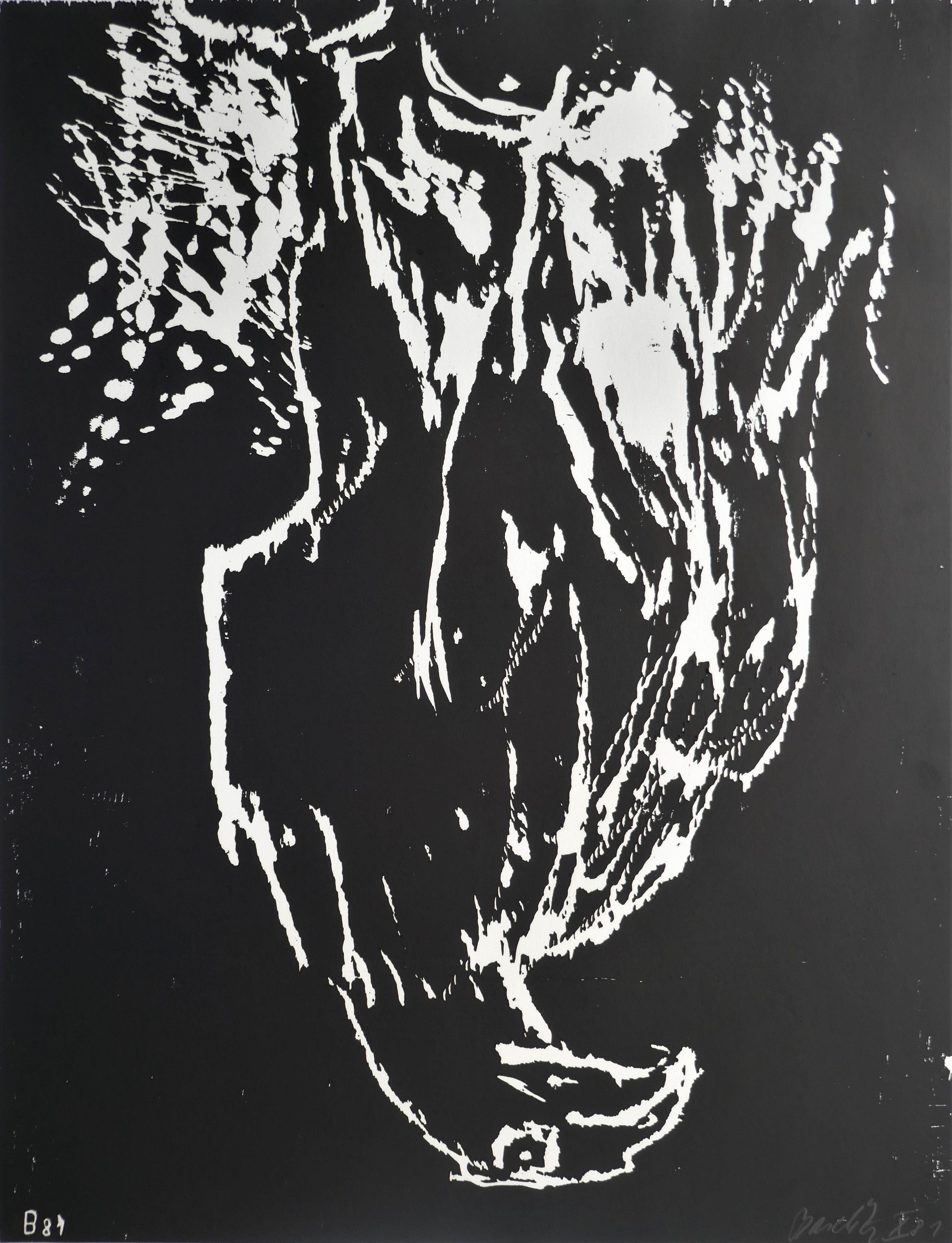 Georg Baselitz – Adler (Eagle) 2, 1981 – Xilografía