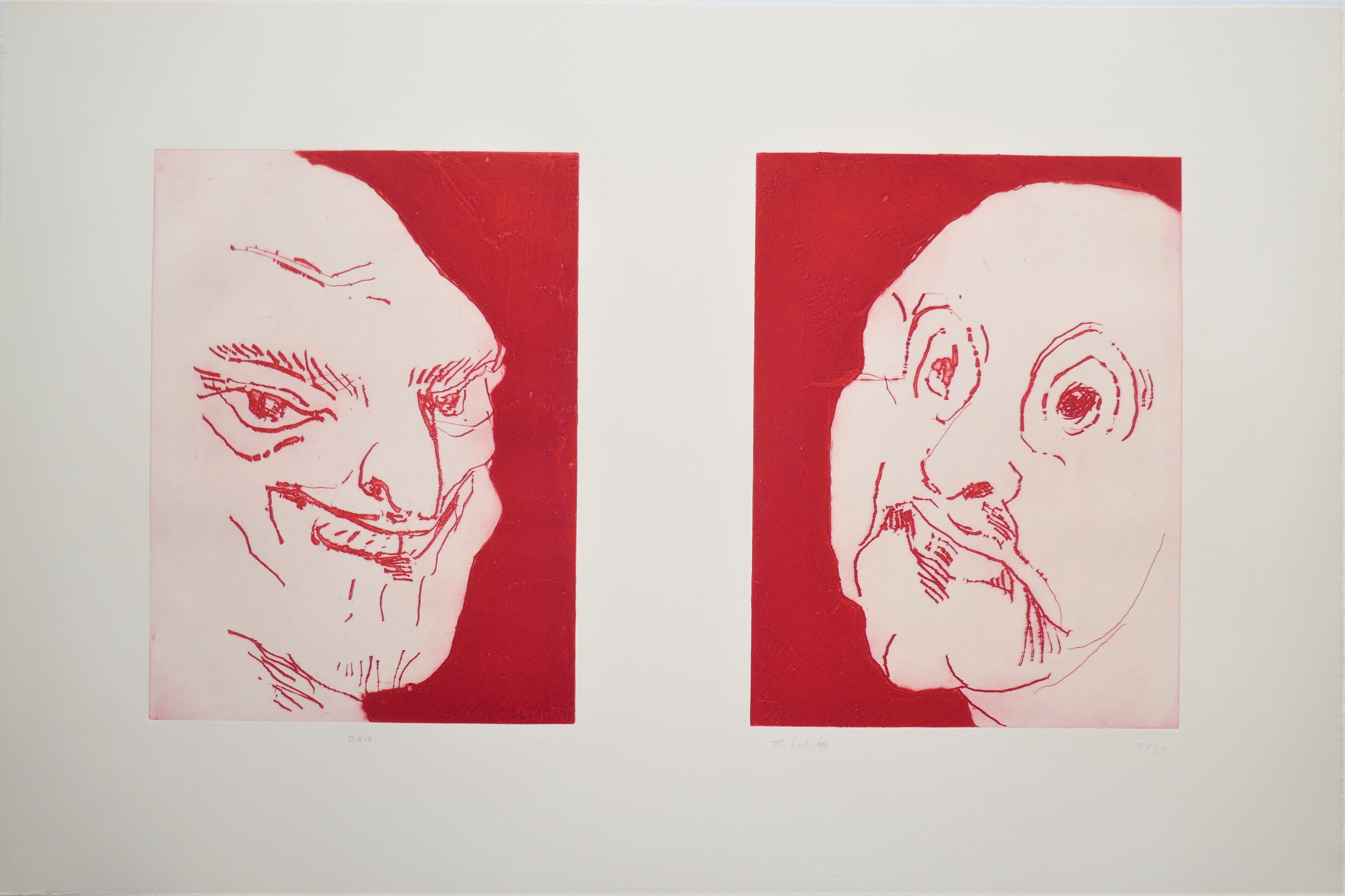 Thomas Schutte – Alte Freunde (Old friends) 2, 2010 – Aguafuerte