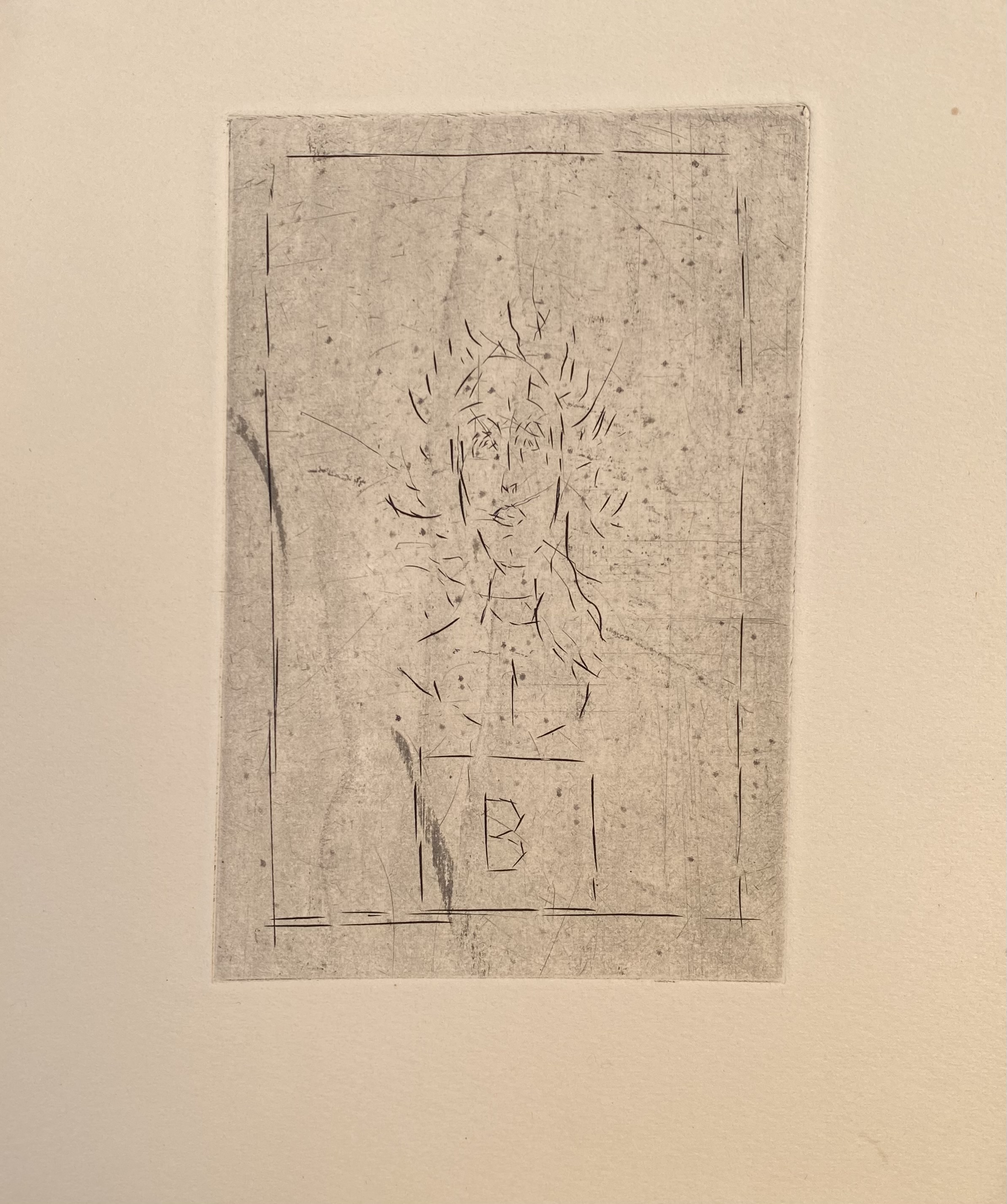 Alberto Giacometti – Tete de B sur socle I, 1947 – Etching