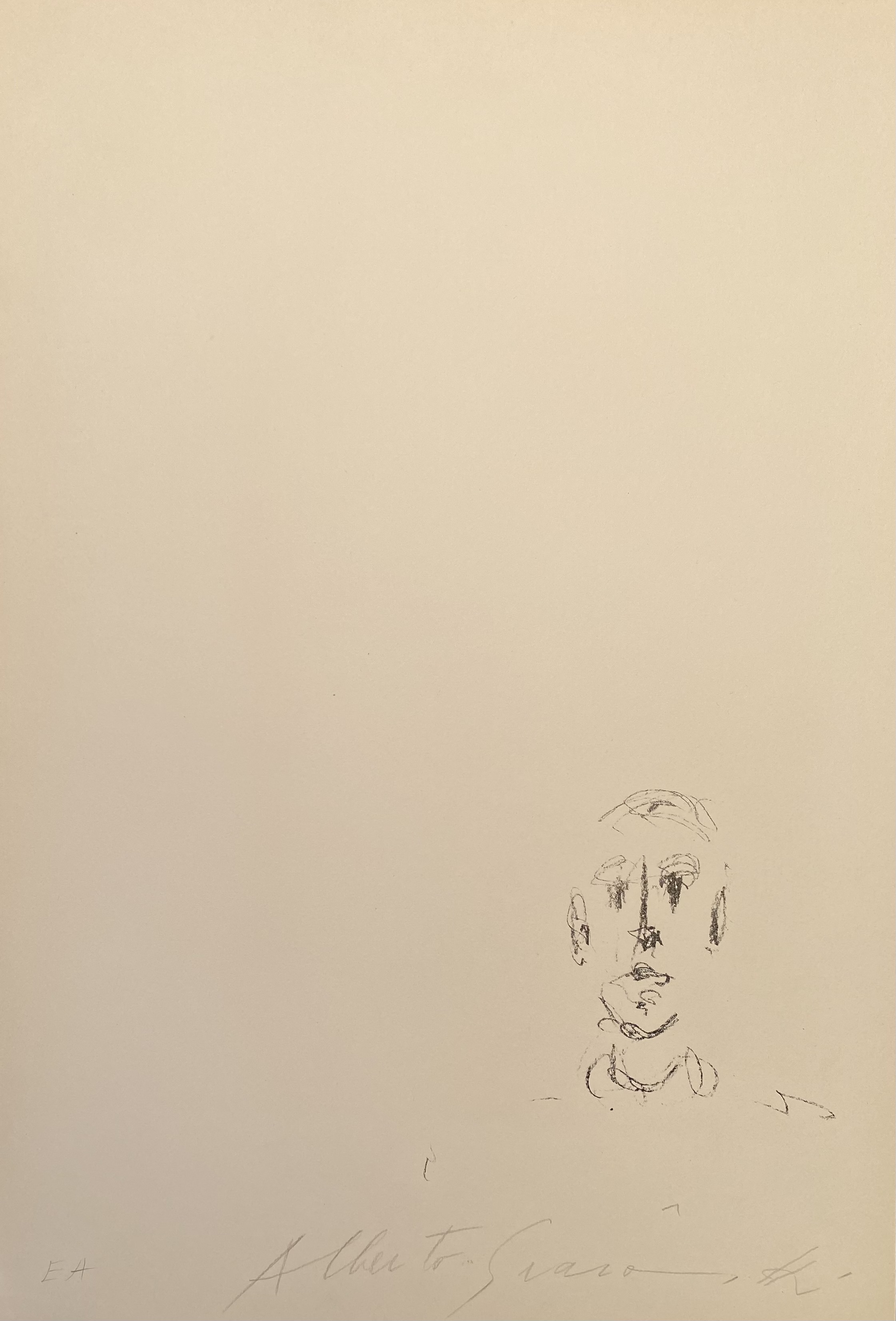 Alberto Giacometti – Tête d'homme I, 1957 – Lithografie