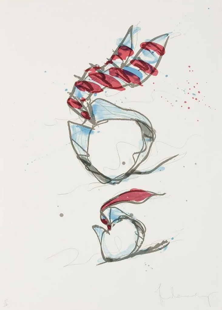 Claes Oldenburg – Rolling Collar and Tie, 1991 – Lithograph