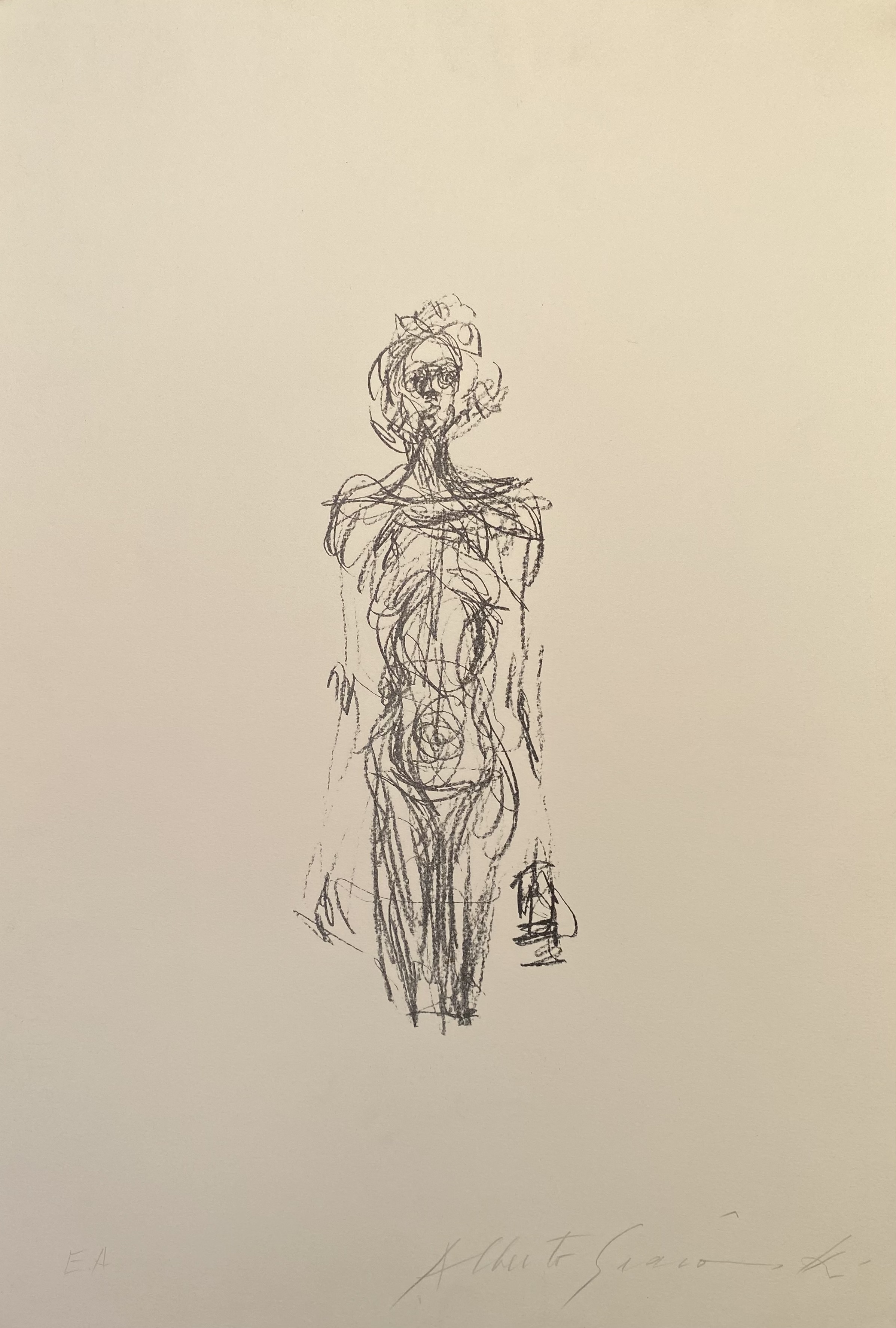 Alberto Giacometti – Femme nue Debout IV - signed, 1961 – Lithographie