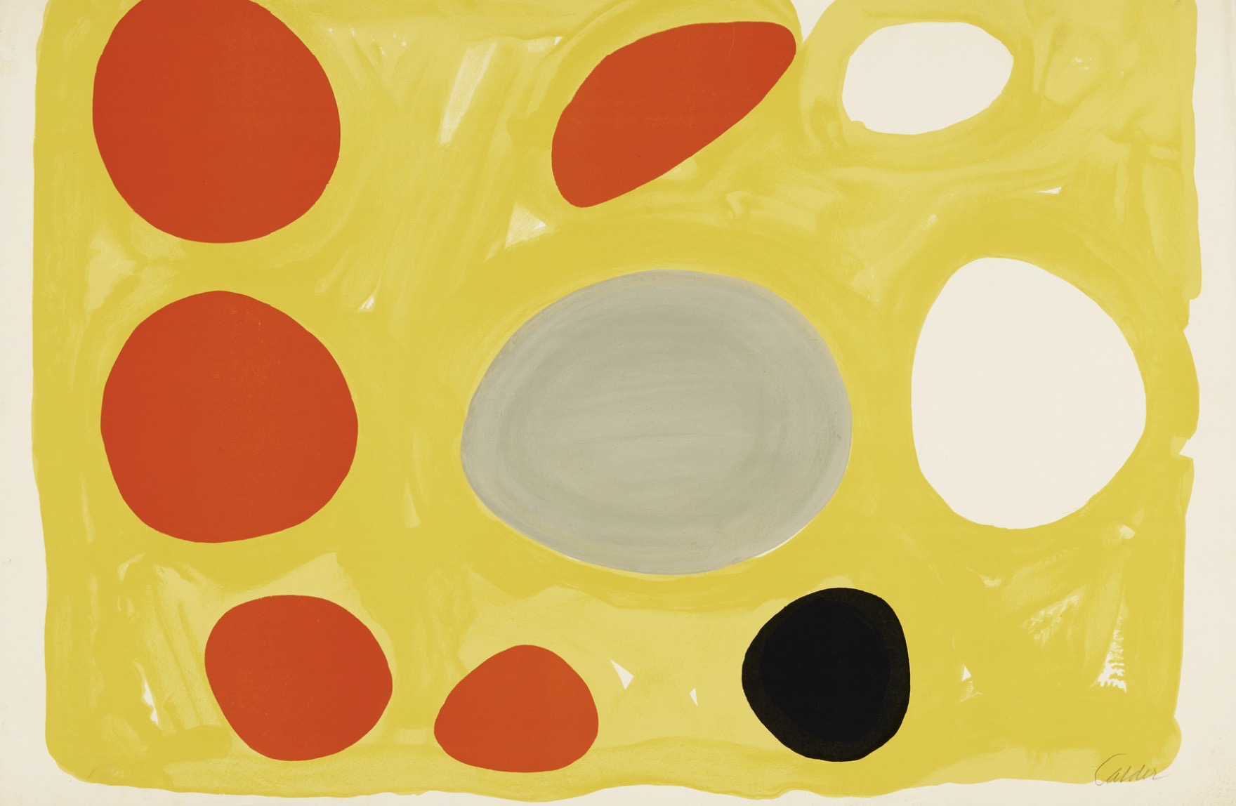 Alexander Calder – Grey Oval (Flat Mobile), 1974/1975 – Lithografie