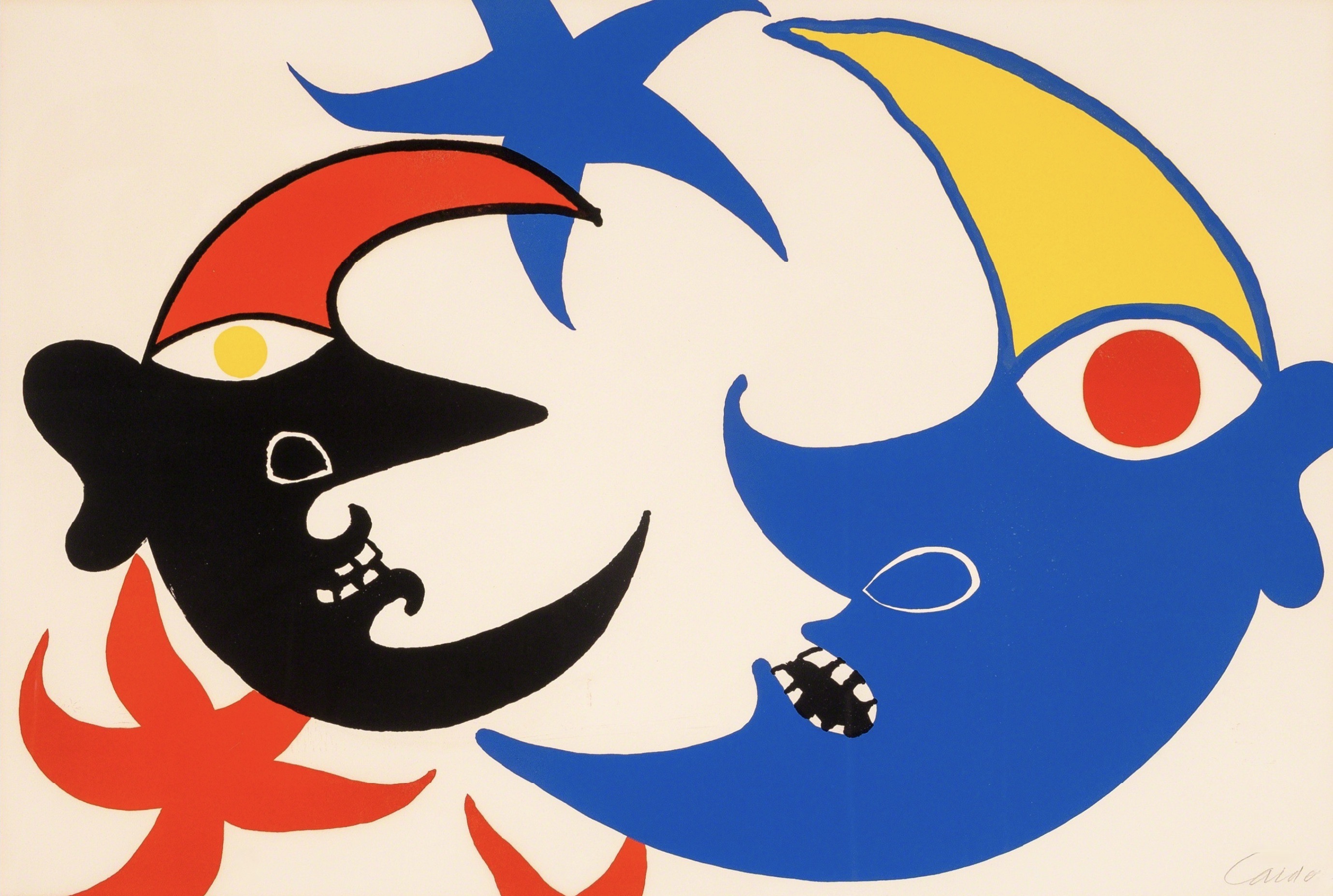 Alexander Calder – Les Deux Lues, 1974 – Lithographie