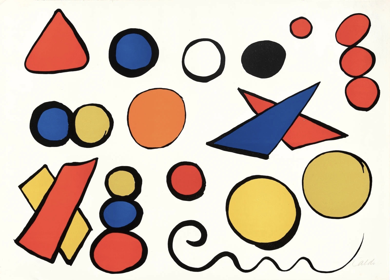 Alexander Calder – Alphabet Et Serpent, 1968 – Lithografie