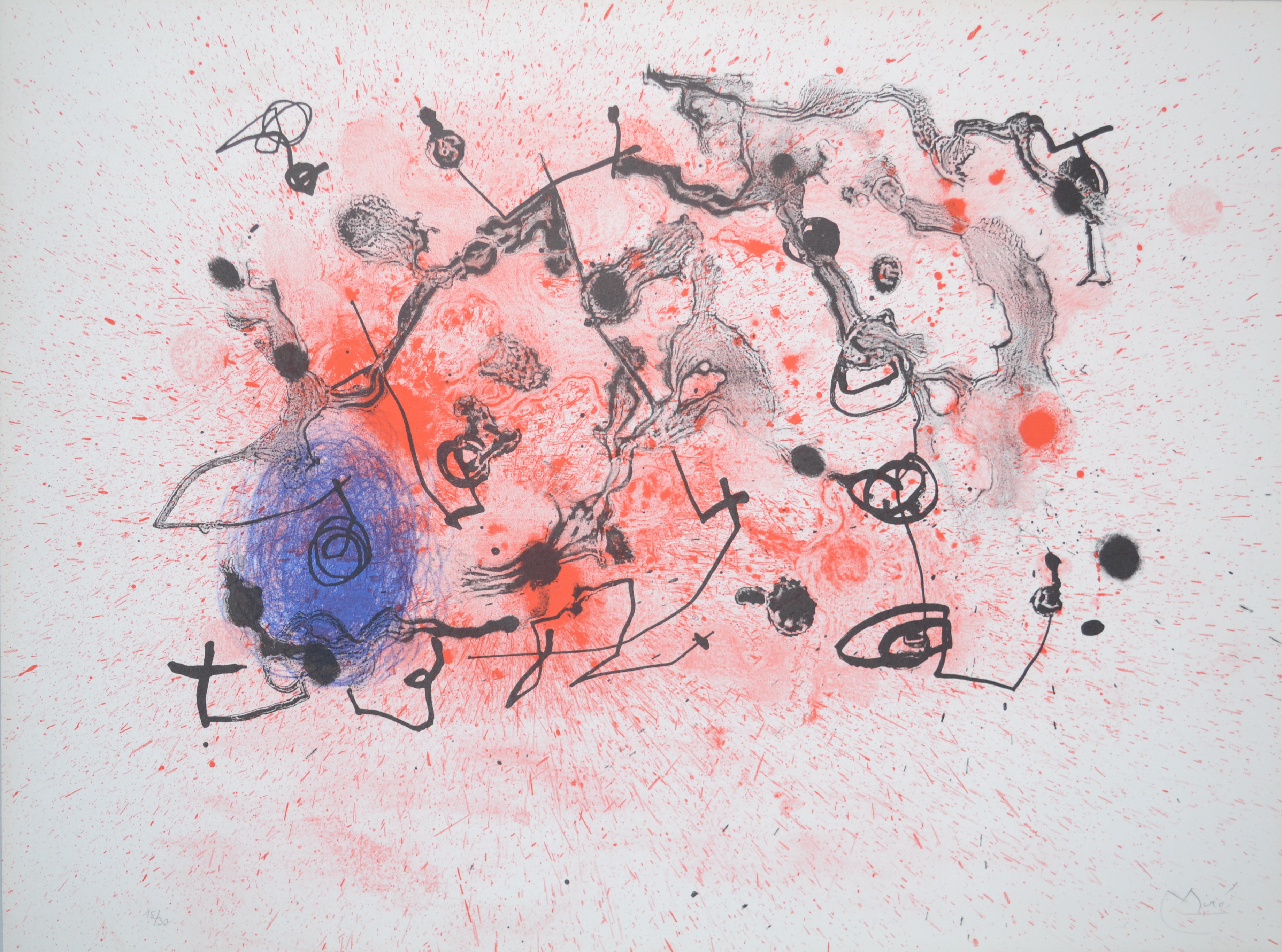 Joan Miró – Series II, Blue and Red - M291, 1961 – Lithographie