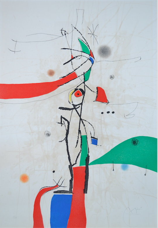 Joan Miró – Demi Mondaine A Sa Fenetre - D742, 1975 – Gravure à l'eau-forte